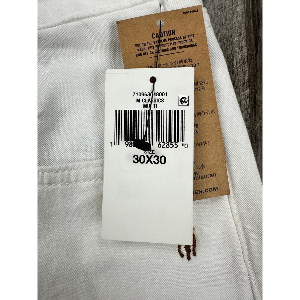 Polo Ralph Lauren Sullivan Slim Pony AOP Stitched Jean in White NWT 30x30 - Picture 6 of 10